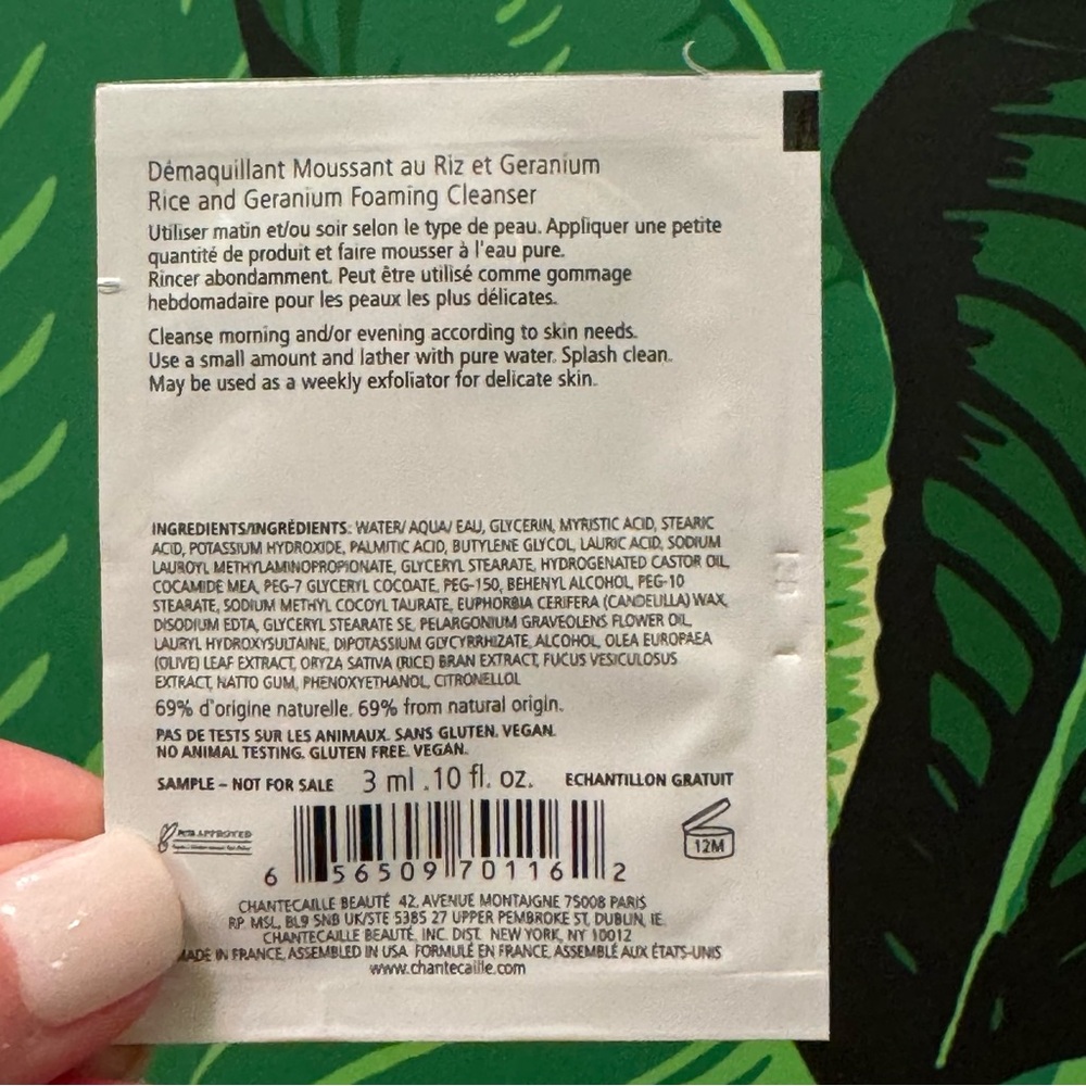 CHANTECAILLE Rice and Geranium Foaming Cleanser - Picture 5 of 6
